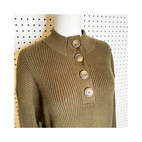 MNG MANGO | Knitted Sweater With Half Button Detail Sz. XL - Picture 6 of 9